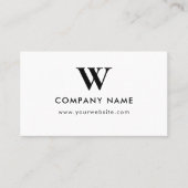 Carte De Visite Logo de société monogramme scannable site web (Devant)