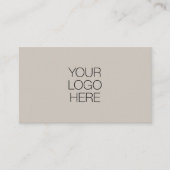 Carte De Visite Logo de société professionnel Code QR Taupe doux (Devant)