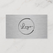 Carte De Visite Logo de société professionnel métallique moderne a (Dos)