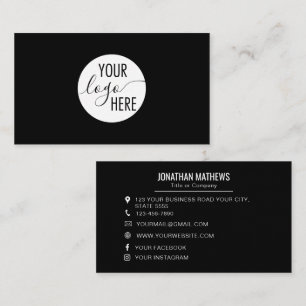 Carte De Visite Logo de société professionnel minimaliste génériqu