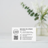 Carte De Visite Logo de société QR Code professionnel (Debout devant)