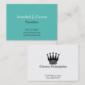 Carte De Visite Logo de société turquoise robuste oversize traditi (Devant / Derrière)