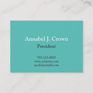 Carte De Visite Logo de société turquoise robuste oversize traditi