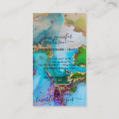 Carte De Visite Logo de soin Tumbler beige avec texture (Dos)