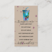 Carte De Visite Logo de soin Tumbler beige avec texture (Devant)