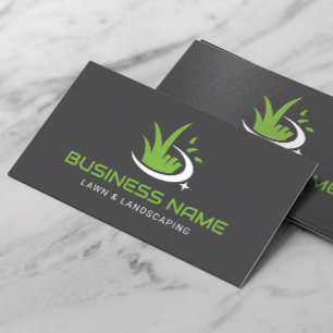 Carte De Visite Logo de soins de pelouse professionnels Aménagemen