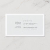 Carte De Visite LOGO DE SOLEIL OR ÉLÉGANT sur GRIS CLAIR (Dos)