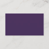 Carte De Visite Logo de Sophisticated Eggplant Purple Square monog (Dos)