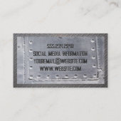 Carte De Visite Logo de soudure | Étincelles | Métal acier (Dos)