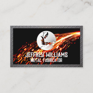 Carte De Visite Logo de soudure   Étincelles   Métal acier