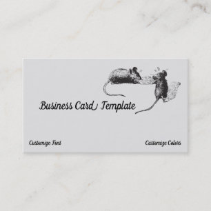 Carte De Visite Logo de souris de souris de fromage