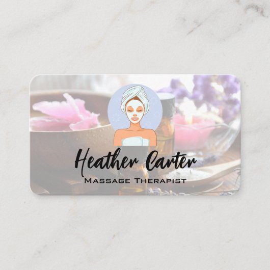 Carte De Visite Logo de Spa de Massage (Devant)