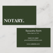 Carte De Visite Logo de stylo de l'agent notaire Écrivain de calli (Devant / Derrière)