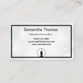 Carte De Visite Logo de stylo de l'agent notaire Écrivain de calli (Dos)