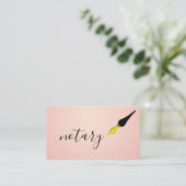 Carte De Visite Logo de stylo de l'agent notaire Écrivain de calli (Debout devant)