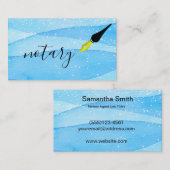 Carte De Visite Logo de stylo de l'agent notaire Écrivain de calli (Devant / Derrière)