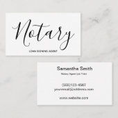 Carte De Visite Logo de stylo de l'agent notaire Écrivain de calli (Devant / Derrière)