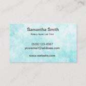 Carte De Visite Logo de stylo de l'agent notaire Écrivain de calli (Dos)