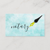 Carte De Visite Logo de stylo de l'agent notaire Écrivain de calli (Devant)