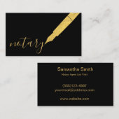 Carte De Visite Logo de stylo de l'agent notaire Écrivain de calli (Devant / Derrière)