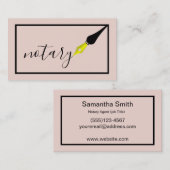 Carte De Visite Logo de stylo de l'agent notaire Écrivain de calli (Devant / Derrière)