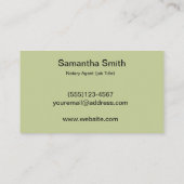 Carte De Visite Logo de stylo de l'agent notaire Écrivain de calli (Dos)