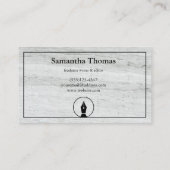 Carte De Visite Logo de stylo de l'agent notaire Écrivain de calli (Dos)