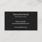 Carte De Visite Logo de stylo de l'agent notaire Écrivain de calli (Dos)