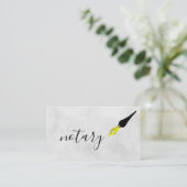 Carte De Visite Logo de stylo de l'agent notaire Écrivain de calli (Debout devant)