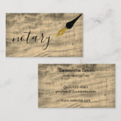 Carte De Visite Logo de stylo de l'agent notaire Écrivain de calli (Devant / Derrière)