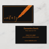 Carte De Visite Logo de stylo de l'agent notaire Écrivain de calli (Devant / Derrière)