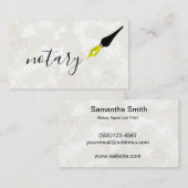 Carte De Visite Logo de stylo de l'agent notaire Écrivain de calli (Devant / Derrière)