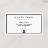 Carte De Visite Logo de stylo de l'agent notaire Écrivain de calli (Dos)