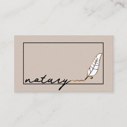 Carte De Visite Logo de stylo de l'agent notaire Écrivain de calli (Devant)