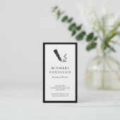 Carte De Visite Logo de stylo de l'enregistreur indépendant - noir (Debout devant)