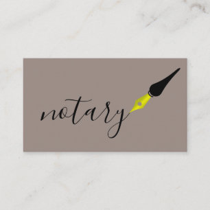 Carte De Visite Logo de stylo de notaire agent freelance calligrap