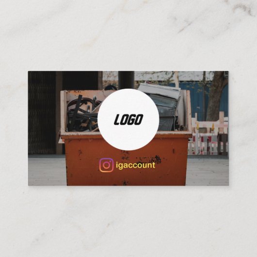 Carte De Visite Logo de suppression de junk de conception professi (Dos)