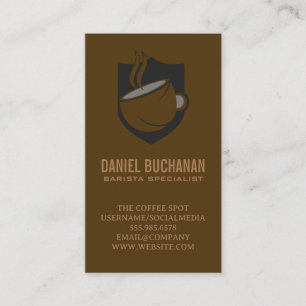 Carte De Visite Logo de tasse de café