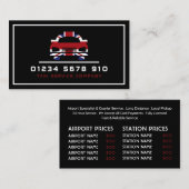Carte De Visite Logo de taxi du pavillon britannique, Tarifs (Devant / Derrière)