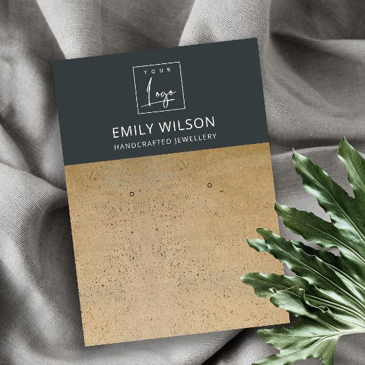 CARTE DE VISITE LOGO DE TEXTURE DE TERRACOTTE NOIR DE RUSSIE ÉCRAN