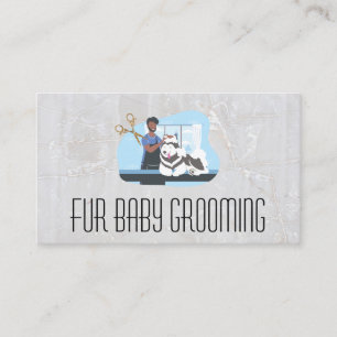 Carte De Visite Logo de Toilettage de Chien Ciseaux Services p