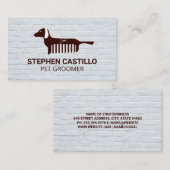 Carte De Visite Logo de toilettage pour animaux (Devant / Derrière)