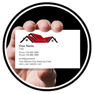 Carte De Visite Logo de Toiture Professionnelle