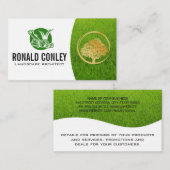 Carte De Visite Logo de tondeuse à gazon | Paysage | Gardener (Devant / Derrière)