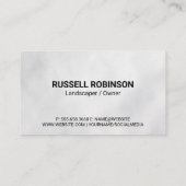 Carte De Visite Logo de tondeuse à gazon | Travailleur qualifié La (Dos)