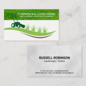 Carte De Visite Logo de tondeuse à gazon | Travailleur qualifié La (Devant / Derrière)