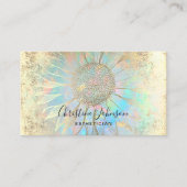 Carte De Visite logo de tournesol en feuille d'or (Devant)