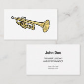 Carte De Visite Logo de trompette colorée (Devant / Derrière)