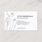 Carte De Visite Logo de typographie de script de tatouage moderne (Dos)