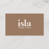 Carte De Visite Logo de typographie professionnelle Minimal Cocoa  (Devant)